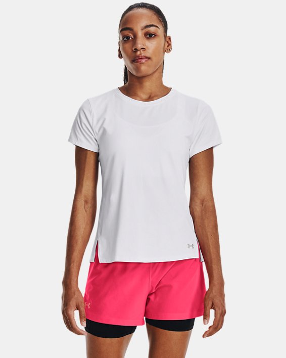 Women's UA Iso-Chill Laser T-Shirt, White, pdpMainDesktop image number 0